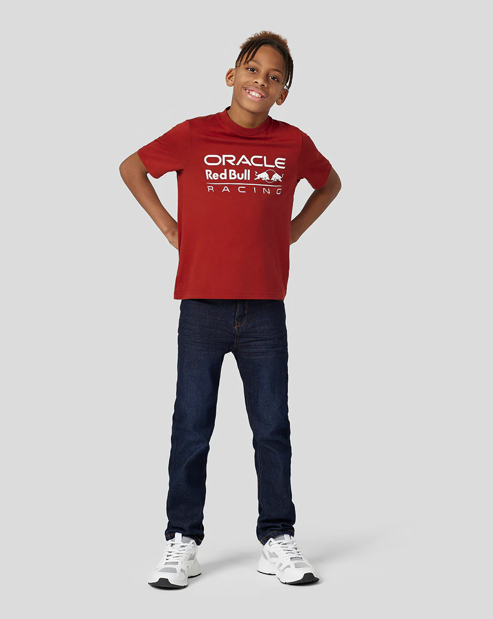 Oracle Red Bull Racing Juniors Large Front Mono Logo Tee - Winery - Image 8