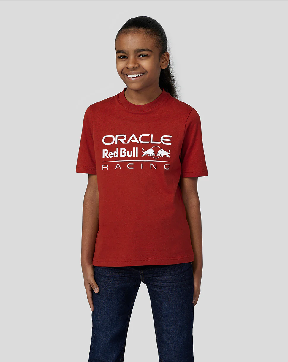 Oracle Red Bull Racing Juniors Large Front Mono Logo Tee - Winery - Image 9