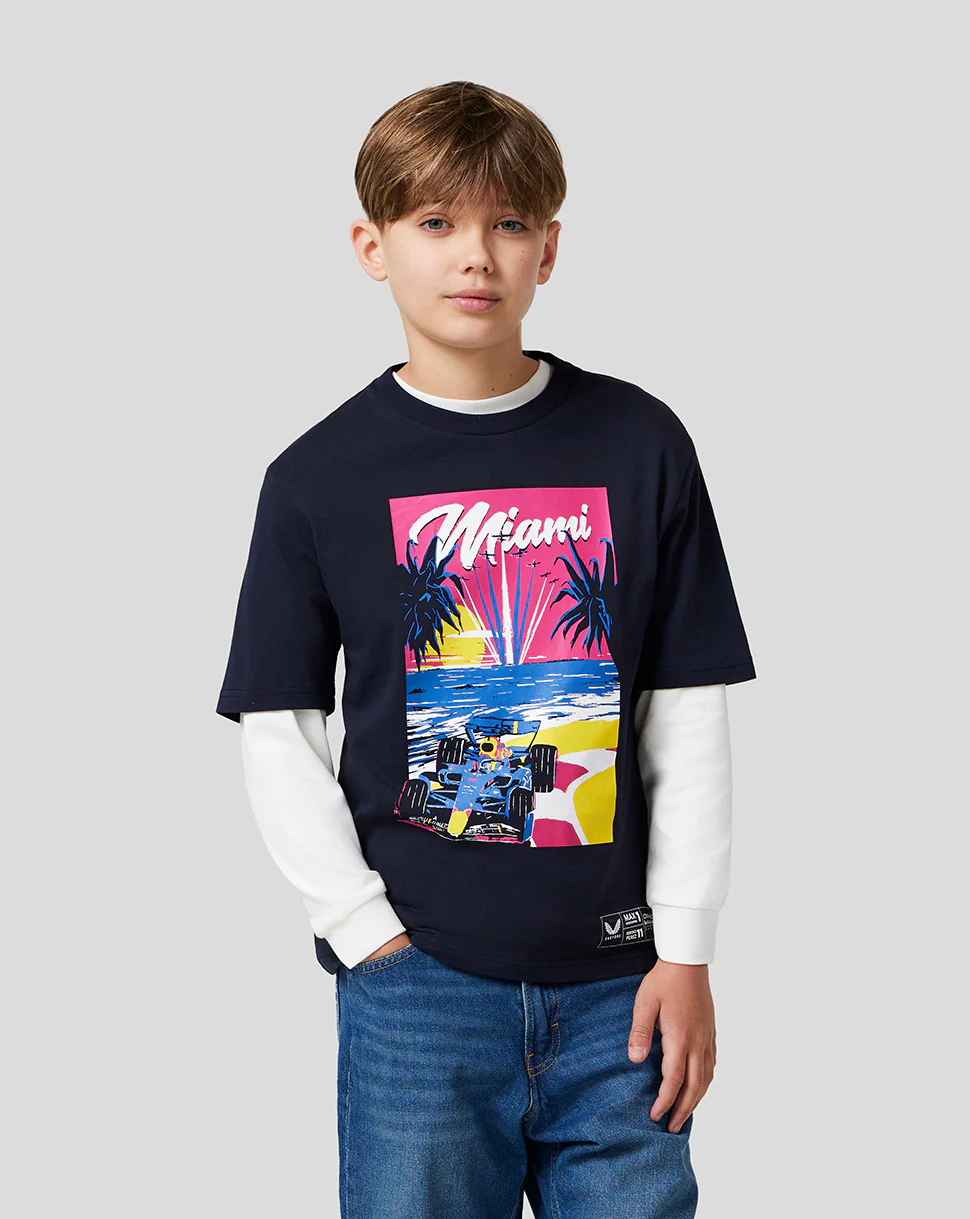 Oracle Red Bull Racing Juniors Miami Short Sleeve T-Shirt - Image 5