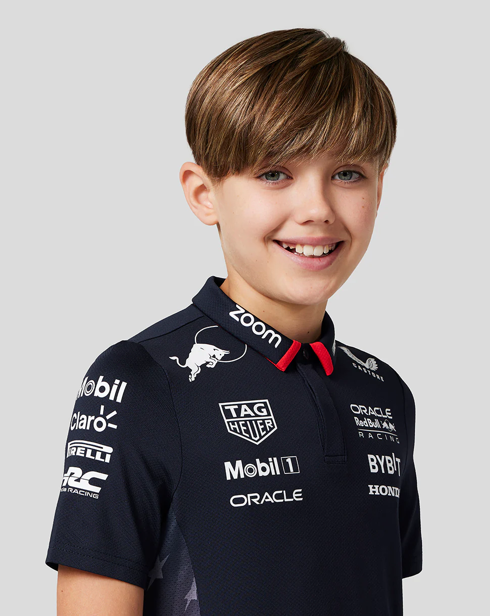Oracle Red Bull Racing Junior Official Teamline America Race Team Polo - Night Sky - Image 6
