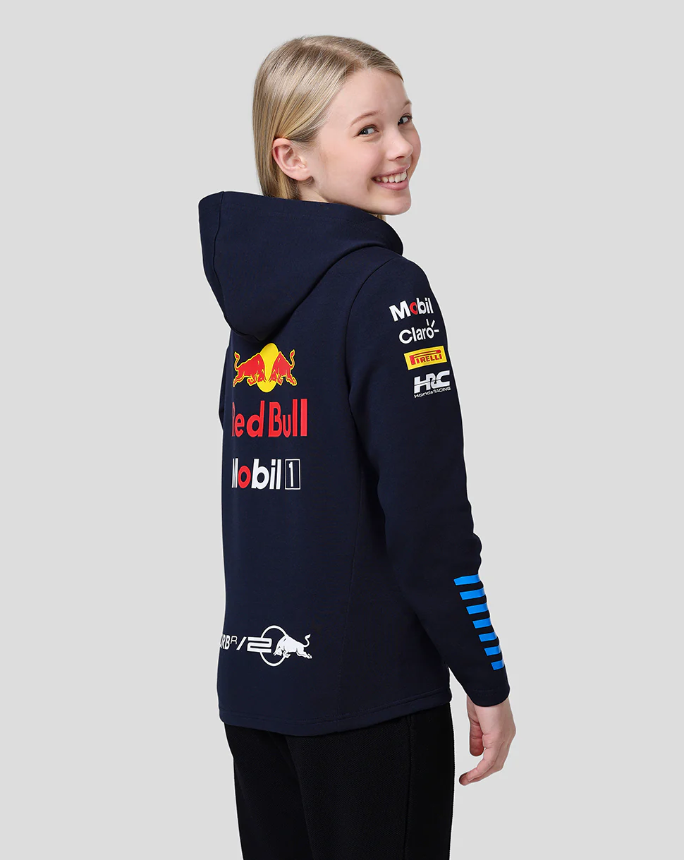 Oracle Red Bull Racing Junior Official Teamline Full Zip Hoodie - Night Sky - Image 4