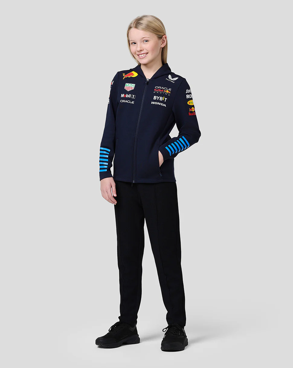 Oracle Red Bull Racing Junior Official Teamline Full Zip Hoodie - Night Sky - Image 7
