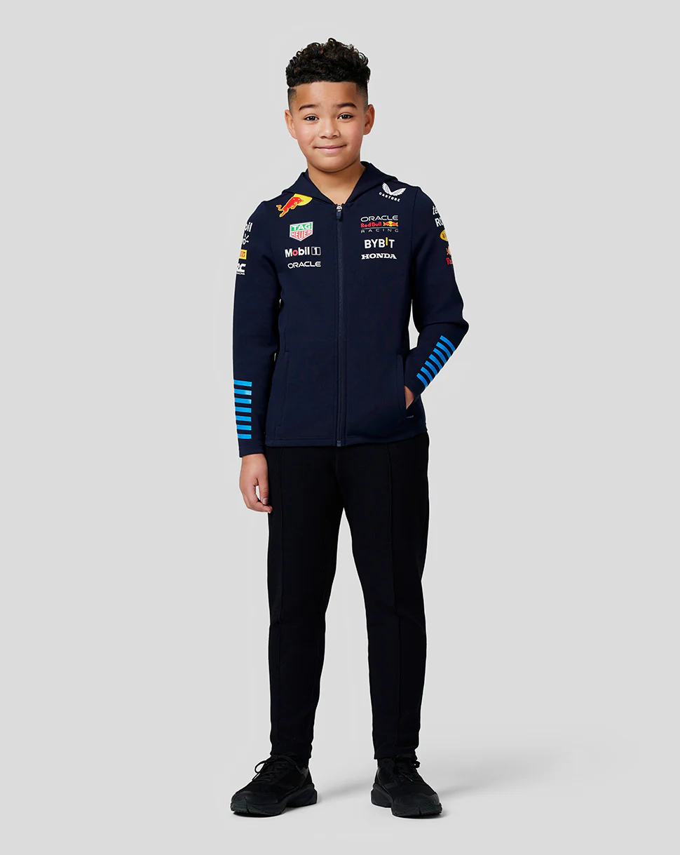 Oracle Red Bull Racing Junior Official Teamline Full Zip Hoodie - Night Sky - Image 8
