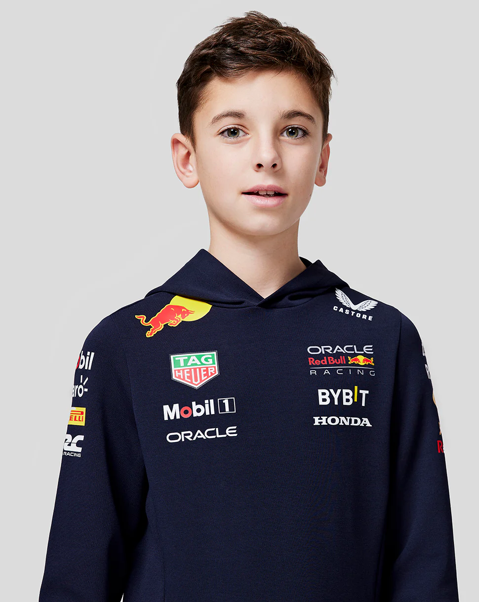 Oracle Red Bull Racing Junior Official Teamline Pullover Hoodie - Night Sky - Image 7