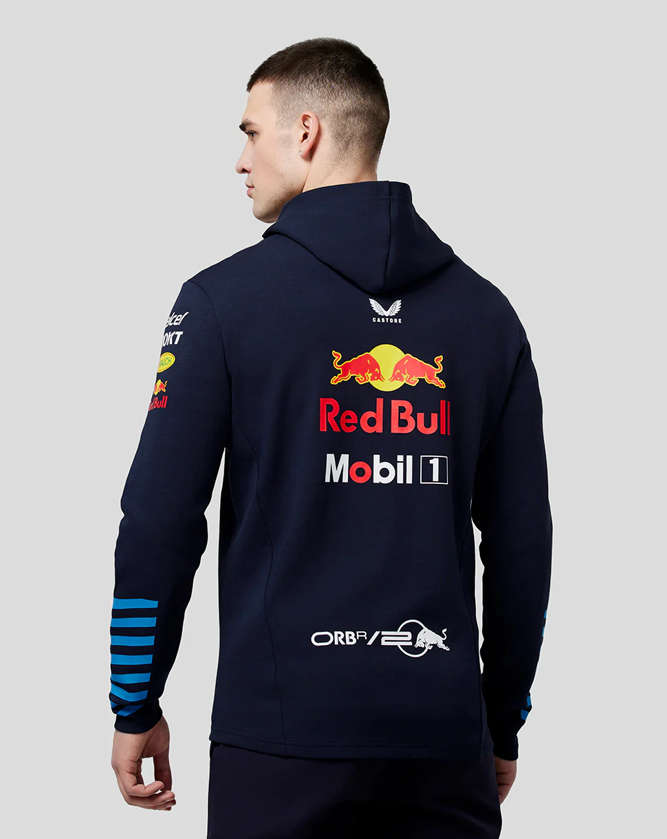 Oracle Red Bull Racing Men's Official Teamline Full Zip Hoodie - Night Sky - Image 2