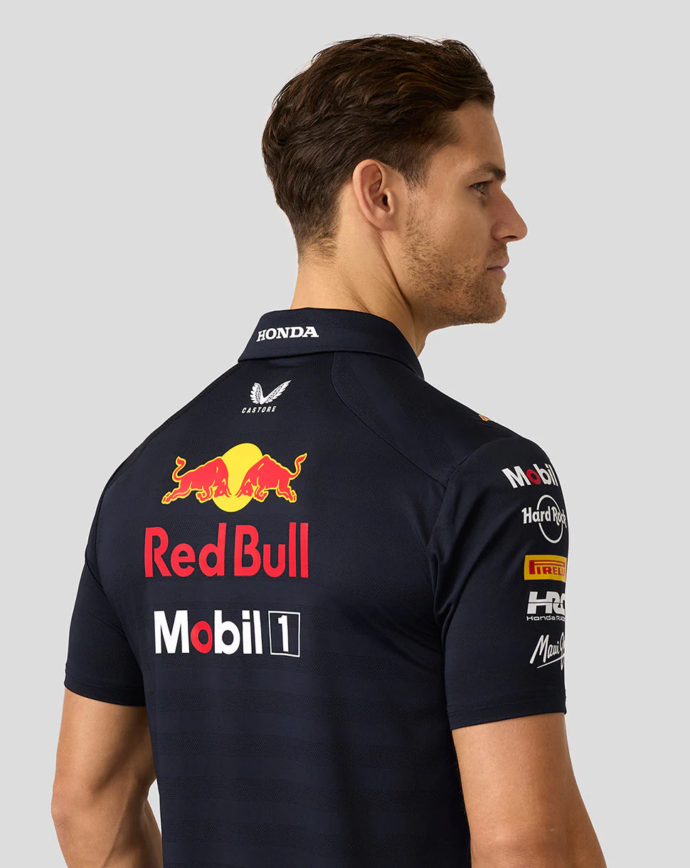 Oracle Red Bull Racing Mens Teamline Short Sleeve Polo Shirt - Night Sky - Image 5