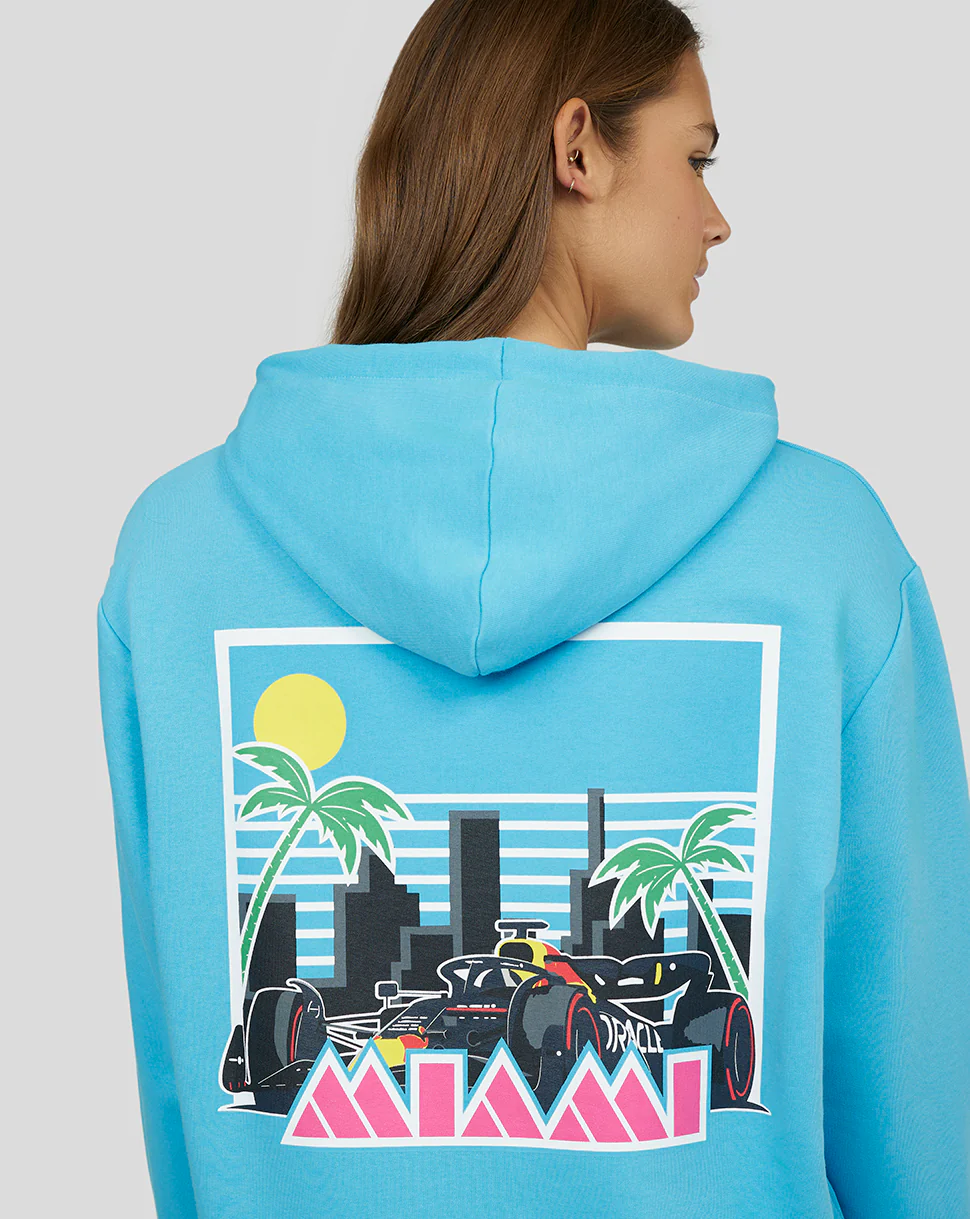 ORACLE RED BULL RACING UNISEX MIAMI OVERHEAD HOODIE - BLUE - Image 2
