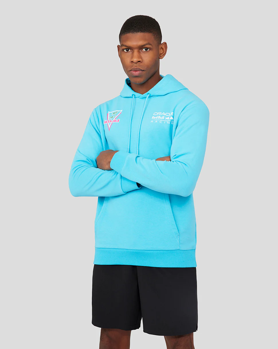 ORACLE RED BULL RACING UNISEX MIAMI OVERHEAD HOODIE - BLUE - Image 3