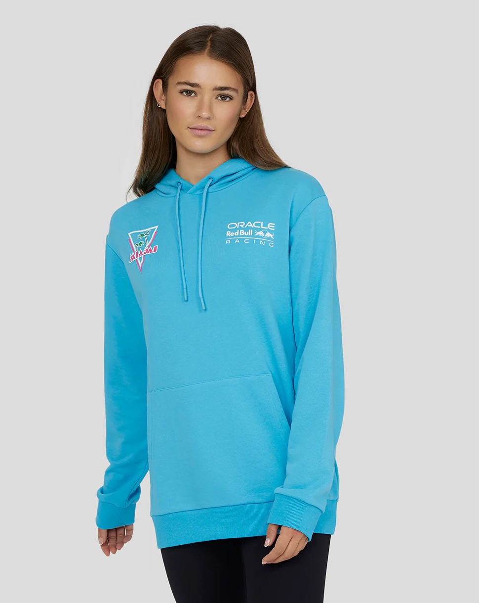ORACLE RED BULL RACING UNISEX MIAMI OVERHEAD HOODIE - BLUE - Image 4