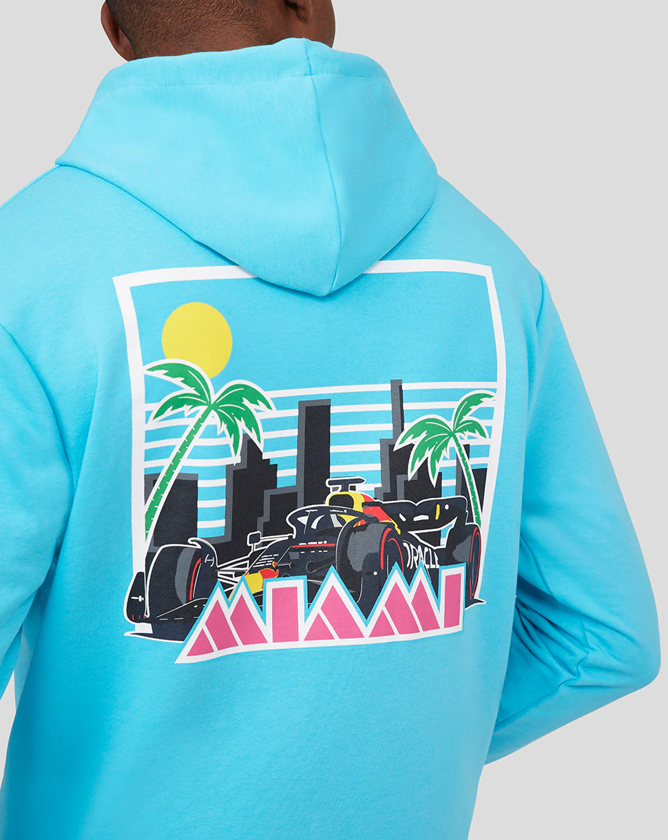 ORACLE RED BULL RACING UNISEX MIAMI OVERHEAD HOODIE - BLUE - Image 8