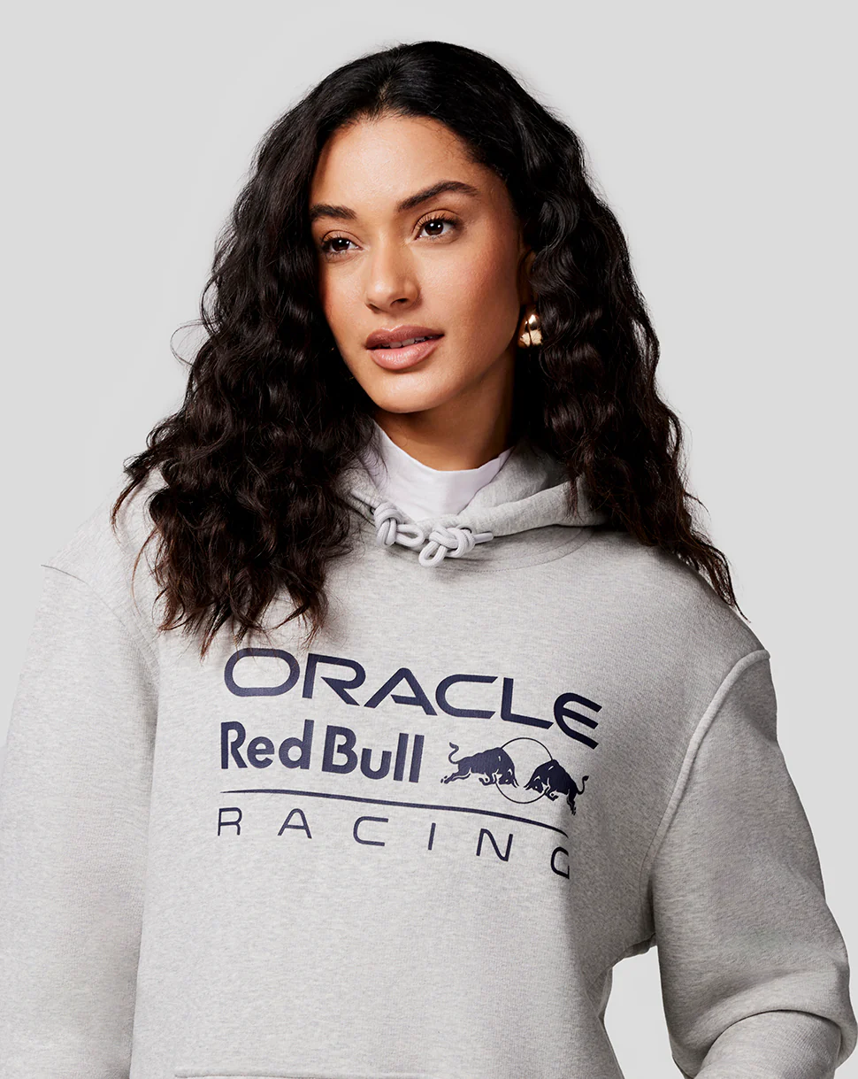 Oracle Red Bull Racing Unisex Core Overhead Hoodie - Mono Logo - Grey Marl - Image 8