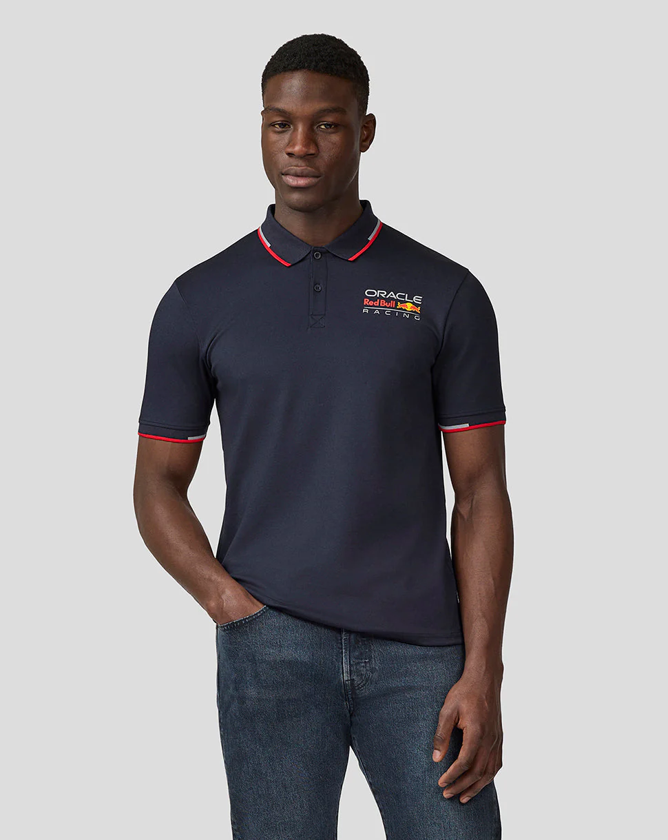 Oracle Red Bull Racing Unisex Core Polo Shirt With Full Colour Logo - Night Sky - Image 2