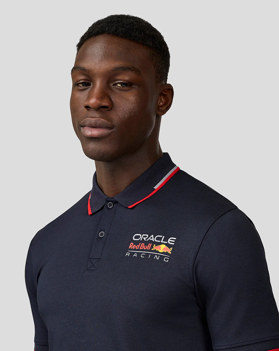 Oracle Red Bull Racing Unisex Core Polo Shirt With Full Colour Logo - Night Sky - Image 3