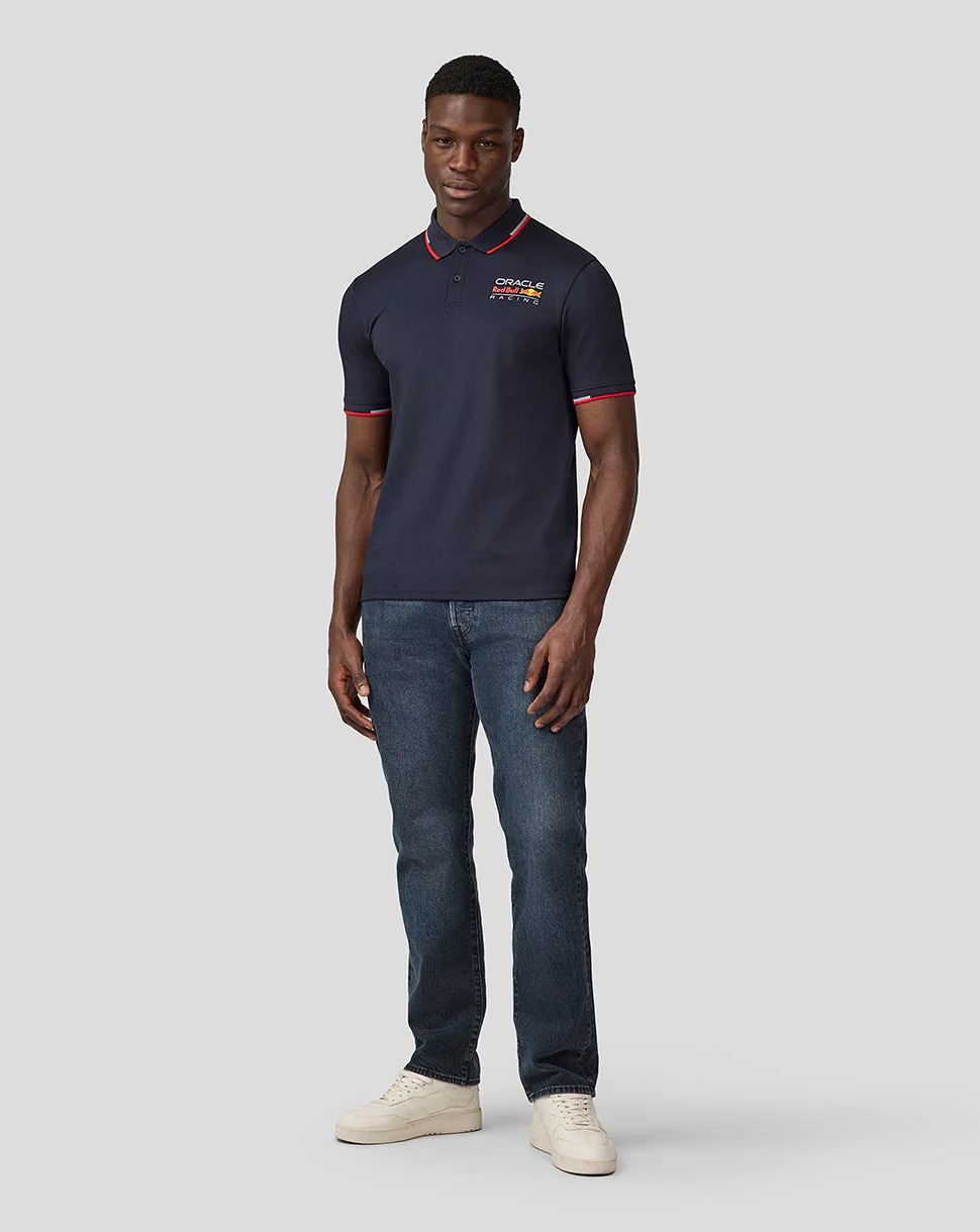 Oracle Red Bull Racing Unisex Core Polo Shirt With Full Colour Logo - Night Sky - Image 5