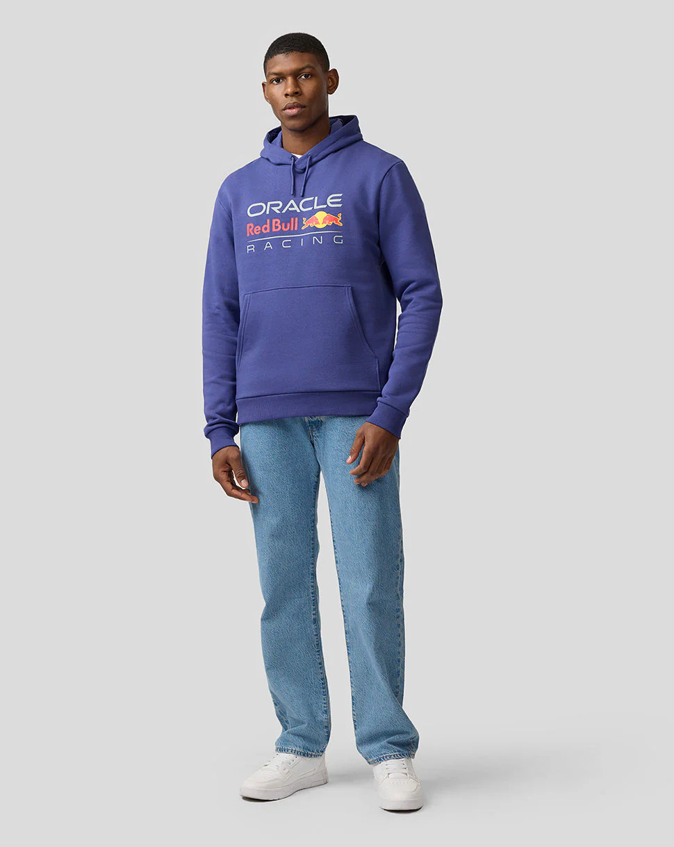 Oracle Red Bull Racing Unisex Large Front Logo Hoodie - Skipper Blue - Image 10