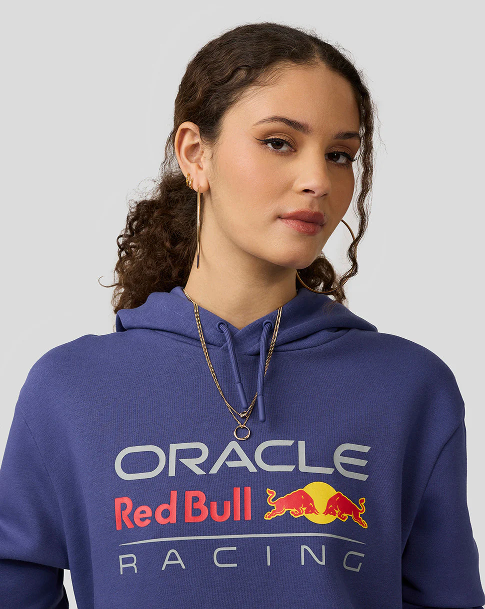 Oracle Red Bull Racing Unisex Large Front Logo Hoodie - Skipper Blue - Image 7