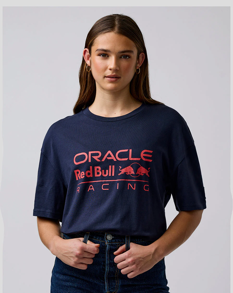 Oracle Red Bull Racing Unisex Relaxed Fit Logo T-Shirt - Night Sky - Image 2