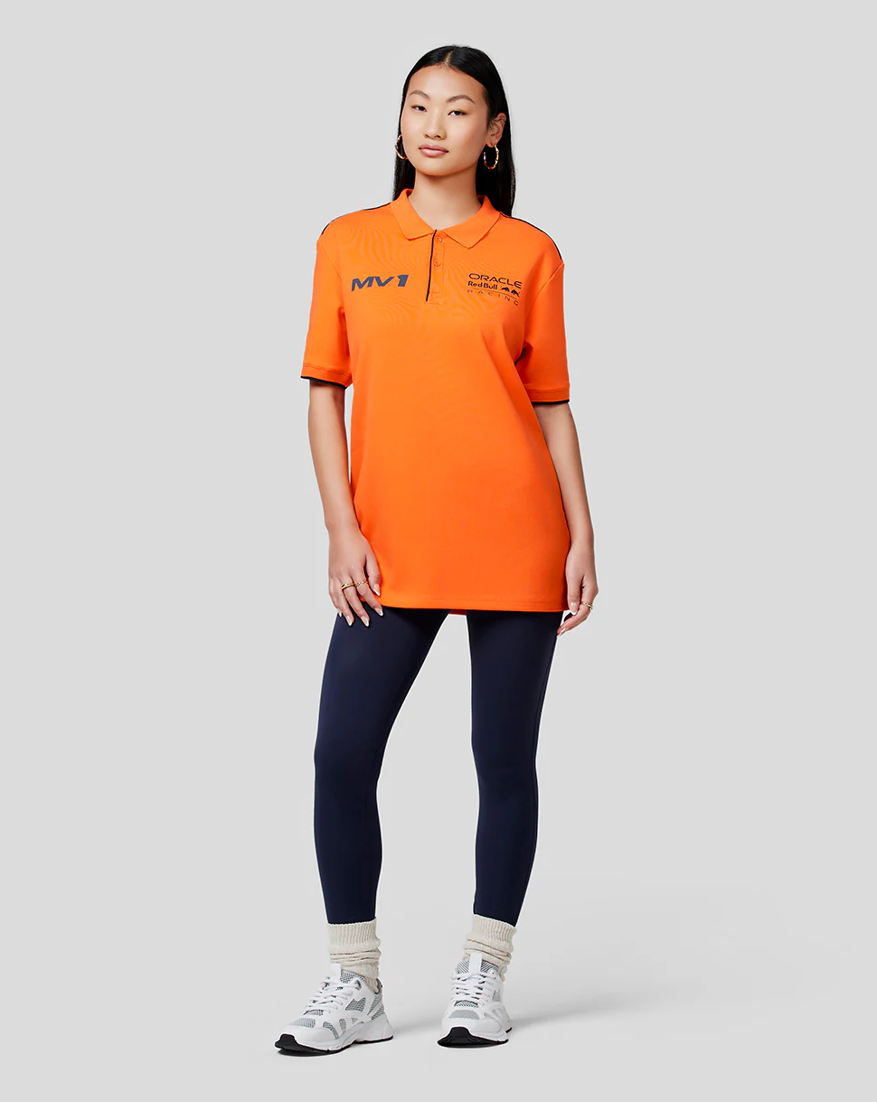 Oracle Red Bull Racing Unisex Max Polo Shirt - Exotic Orange - Image 2
