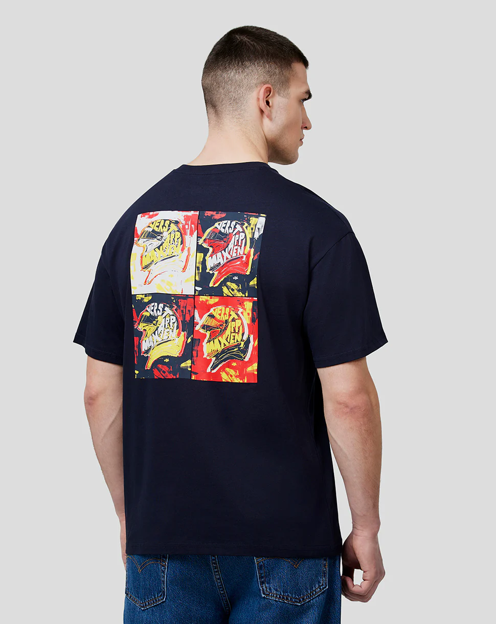 Oracle Red Bull Racing Unisex Max Pop Art Oversized Tee - Night Sky - Image 3