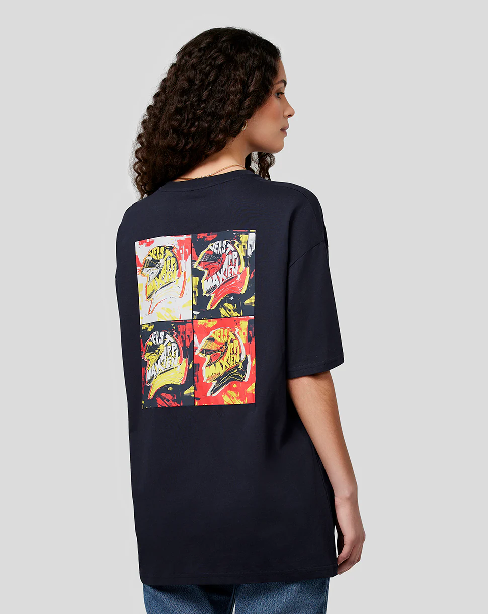 Oracle Red Bull Racing Unisex Max Pop Art Oversized Tee - Night Sky - Image 4