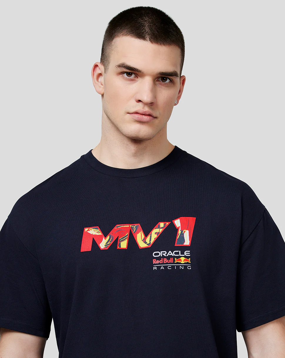 Oracle Red Bull Racing Unisex Max Pop Art Oversized Tee - Night Sky - Image 6