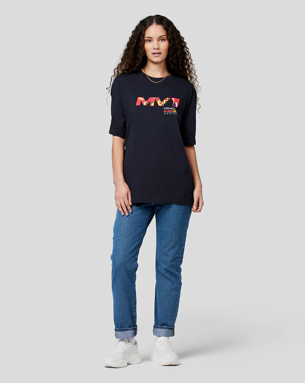Oracle Red Bull Racing Unisex Max Pop Art Oversized Tee - Night Sky - Image 8