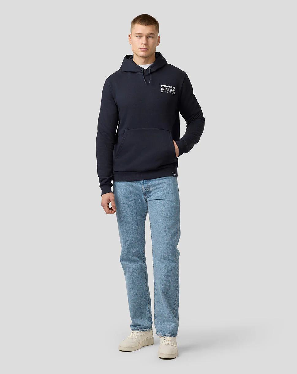 Oracle Red Bull Racing Unisex Max Verstappen Crest Pullover Hoodie - Night Sky - Image 4