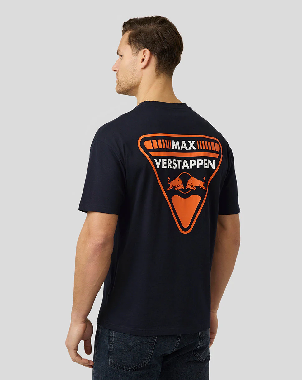Oracle Red Bull Racing Unisex Max Verstappen Oversized Crest T-Shirt - Night Sky - Image 3