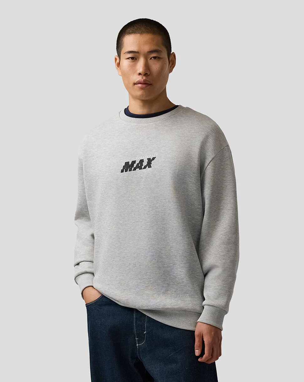 Oracle Red Bull Racing Unisex Max Verstappen "Max" Logo Sweatshirt - Grey Marl - Image 9