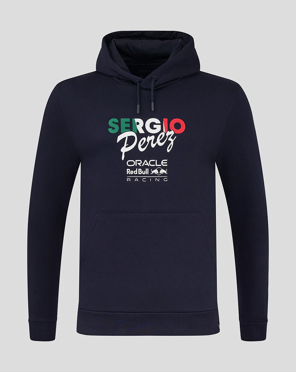 Oracle Red Bull Racing Unisex Sergio Perez Flag Pullover Hoodie - Night Sky