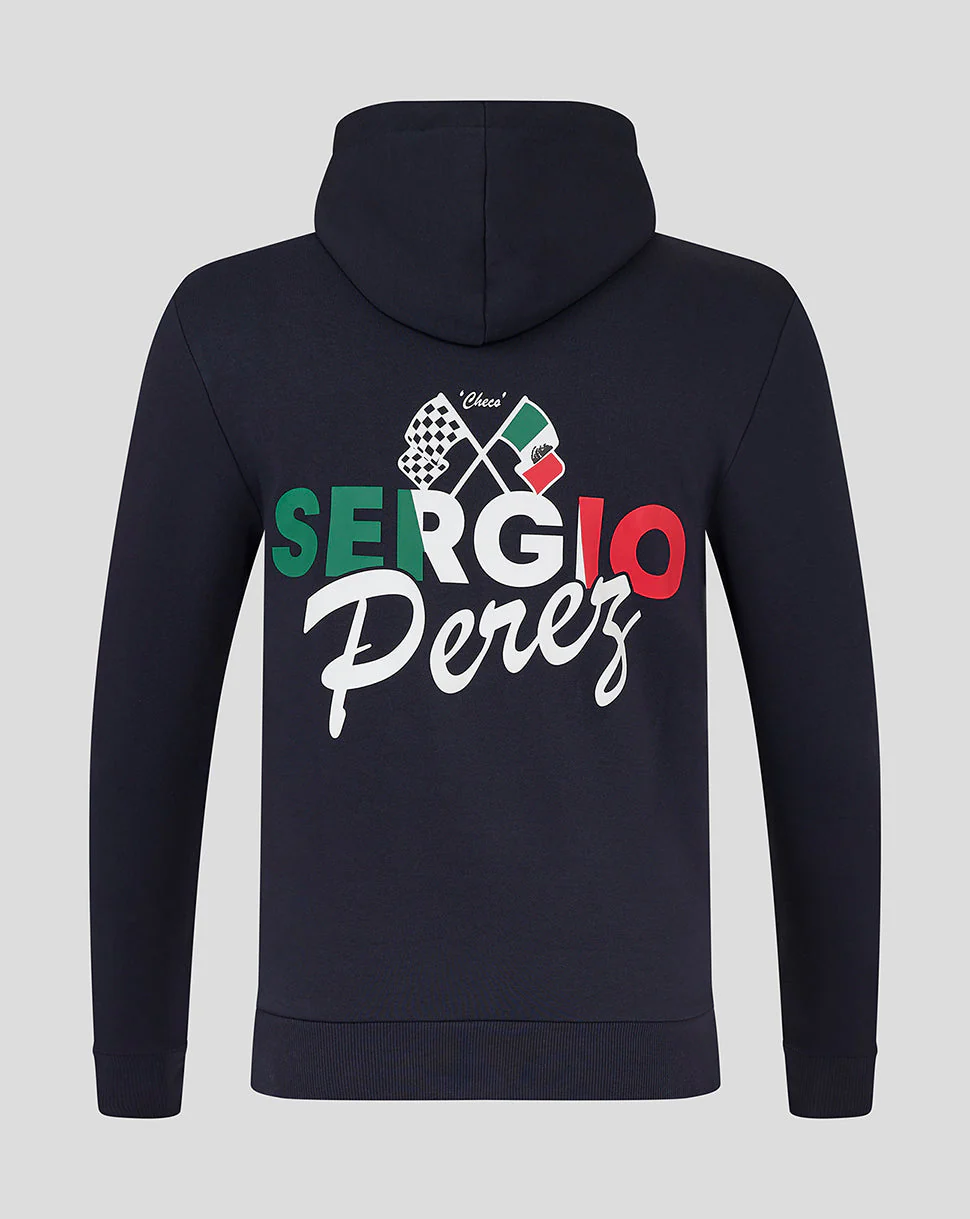 Oracle Red Bull Racing Unisex Sergio Perez Flag Pullover Hoodie - Night Sky - Image 2