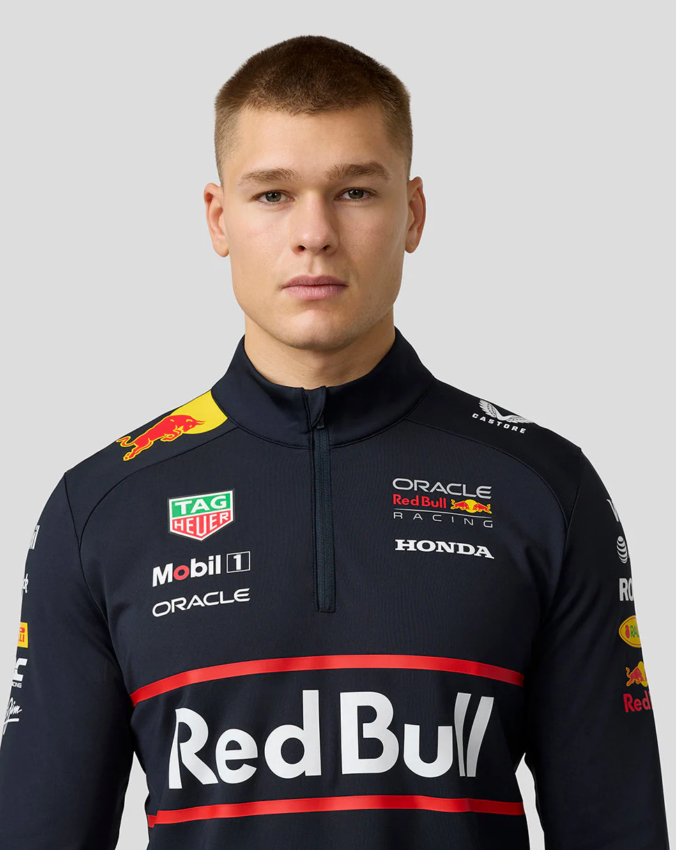 Oracle Red Bull Racing Unisex Teamline 1/4 Zip Midlayer - Night Sky - Image 3