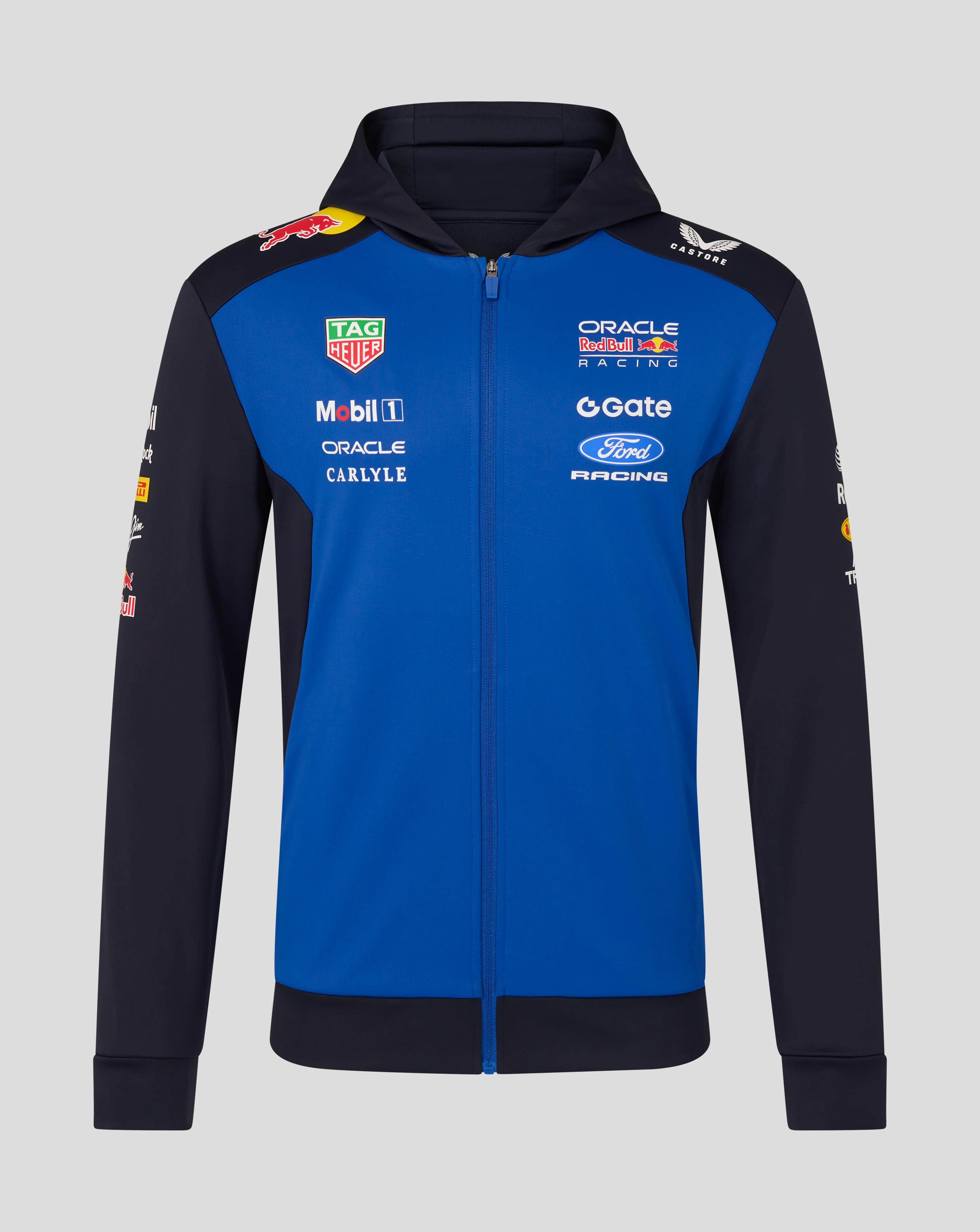 Oracle Red Bull Racing Unisex Teamline Full Zip Hoodie - Night Sky / Surf The Web - Image 12
