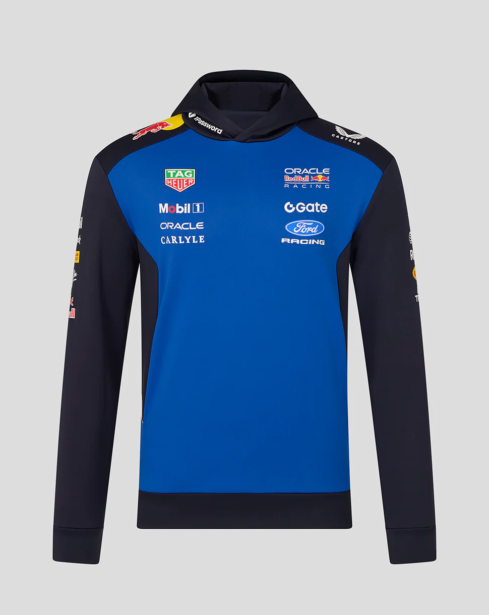 Oracle Red Bull Racing Unisex Teamline Overhead Hoodie - Night Sky / Surf The Web - Image 11