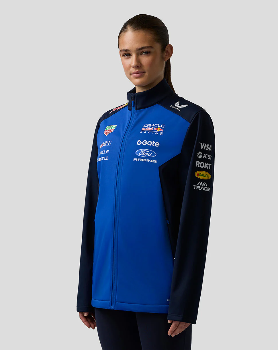 Oracle Red Bull Racing Unisex Teamline Soft Shell Jacket - Night Sky / Surf The Web - Image 2
