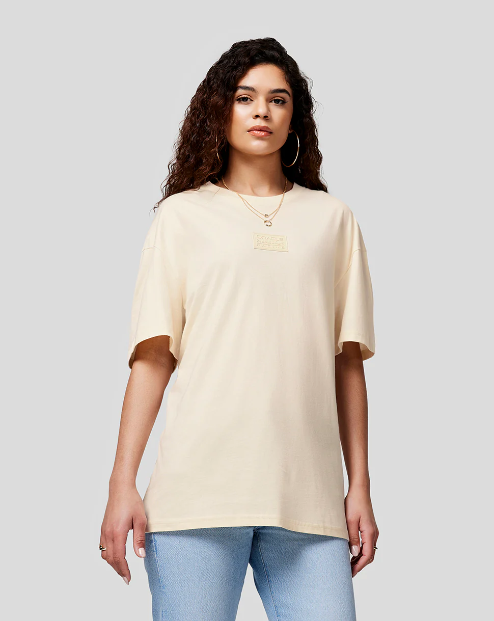 Oracle Red Bull Racing Unisex Tonal Oversized  Tee - Ecru - Image 2