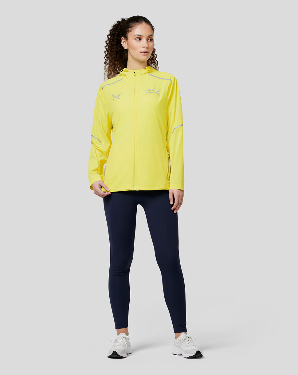 Oracle Red Bull Racing Womens Active Dual Brand Wind Breaker - Safety Yellow - Image 3