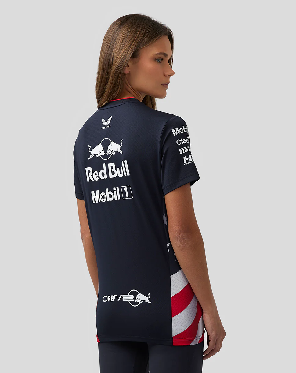 Oracle Red Bull Racing Women's Official Teamline America Race Team T-Shirt - Night Sky - Image 2