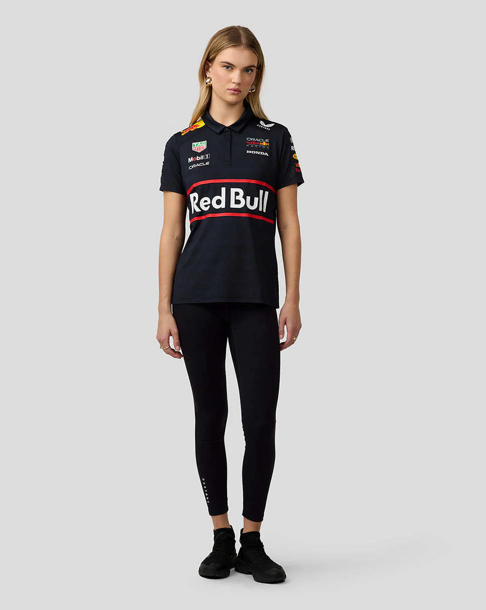 Oracle Red Bull Racing Womens Teamline Short Sleeve Polo Shirt - Night Sky - Image 6