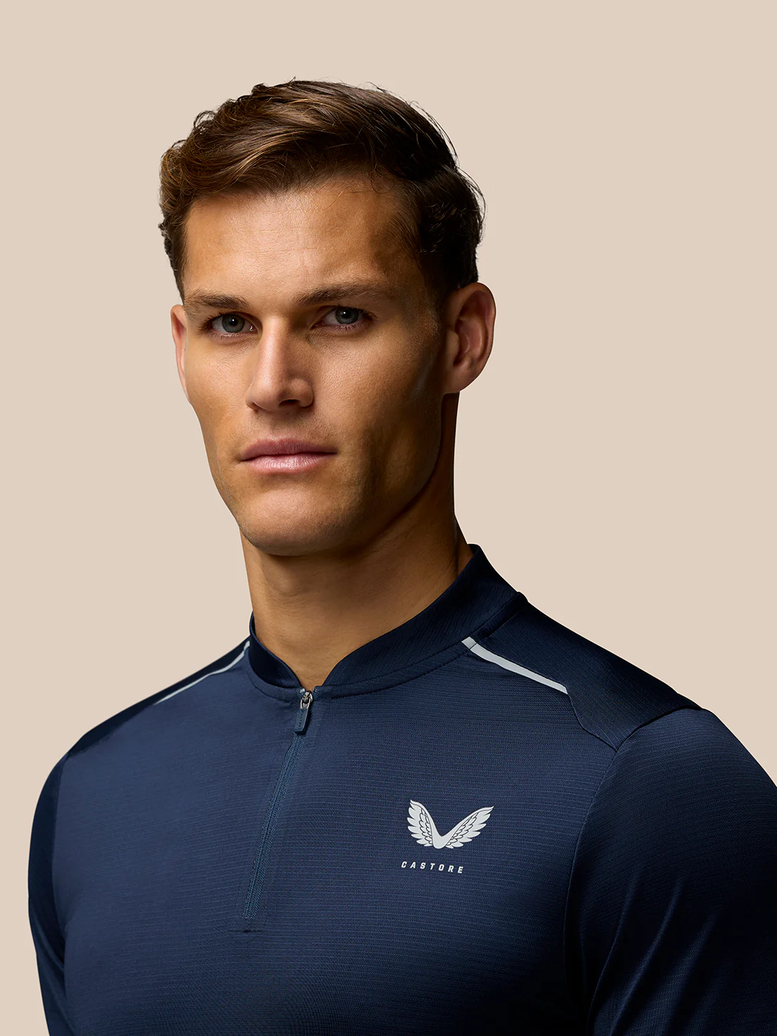 Men’S Golf Short Sleeve Pinnacle Varsity Polo Shirt – Midnight Navy - Image 3