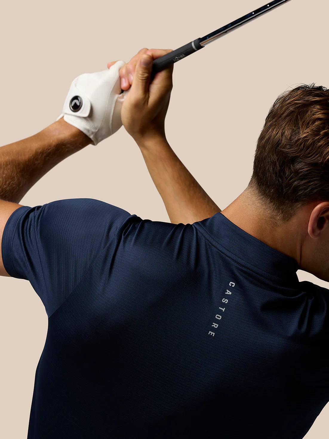 Men’S Golf Short Sleeve Pinnacle Varsity Polo Shirt – Midnight Navy - Image 4