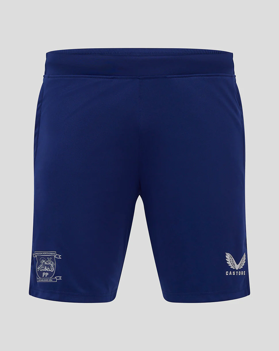 Preston Junior 25/26 Training Knit Shorts with Pockets - Blue