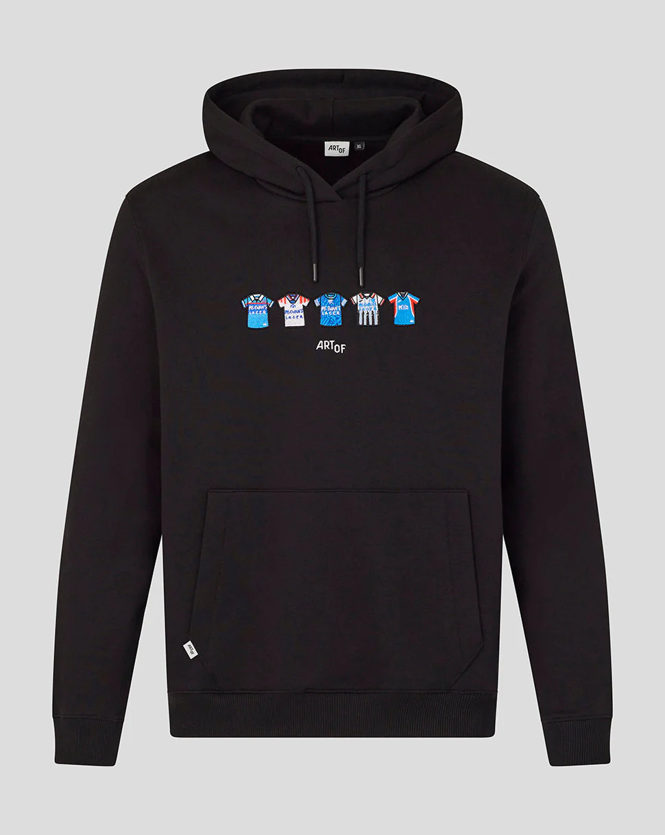 Rangers Unisex 25/26 Art of Football Classic Hoodie - Black
