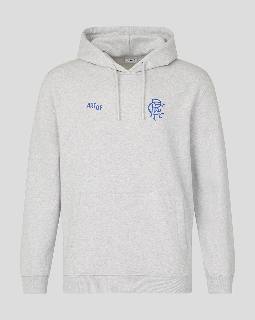 Rangers Unisex 25/26 Art of Football Hoodie - Grey