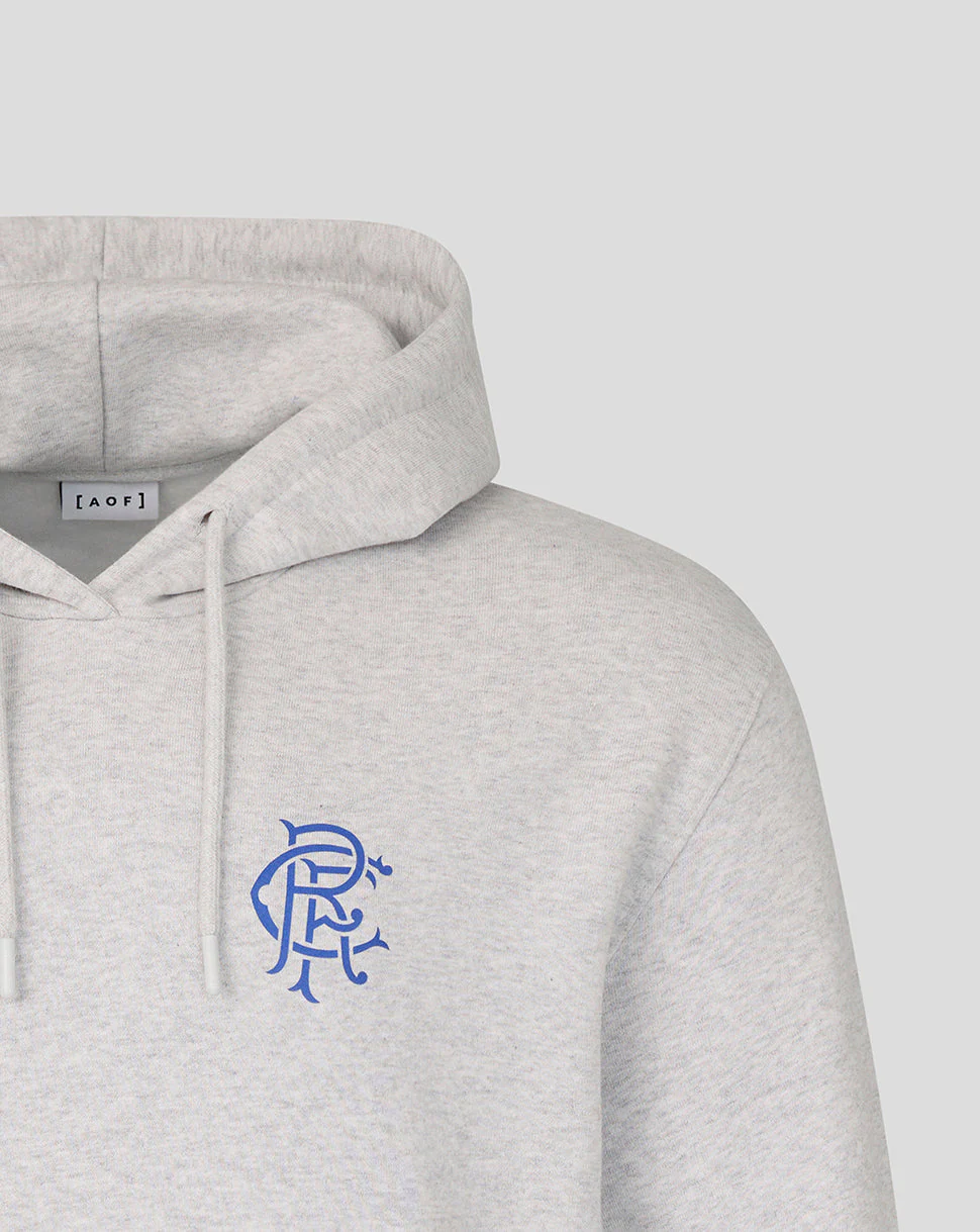 Rangers Unisex 25/26 Art of Football Hoodie - Grey - Image 3