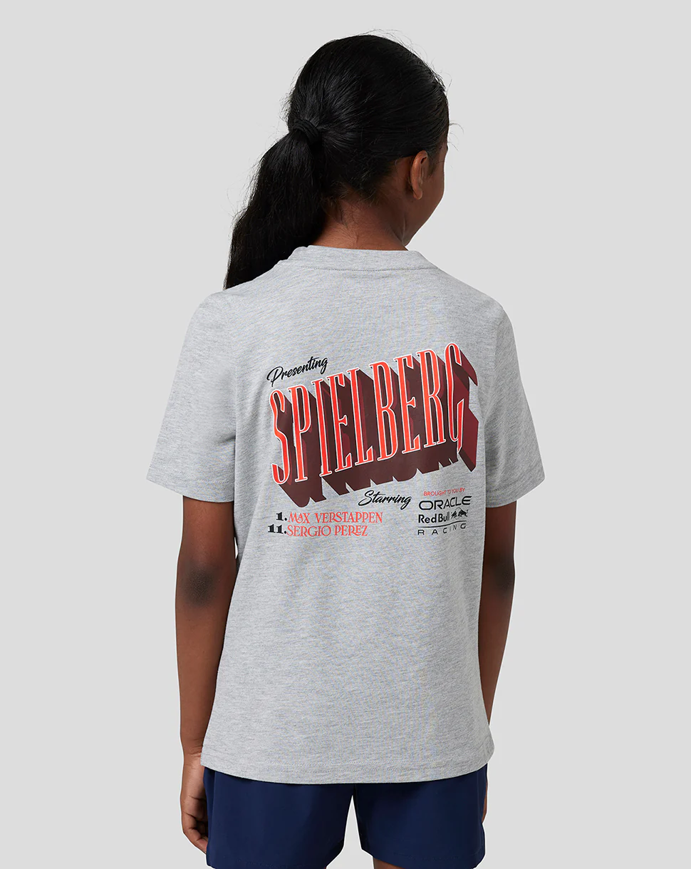 Red Bull Racing Junior Spielberg Short Sleeve T-Shirt - Grey Marl - Image 3