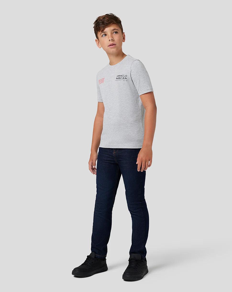 Red Bull Racing Junior Spielberg Short Sleeve T-Shirt - Grey Marl - Image 6