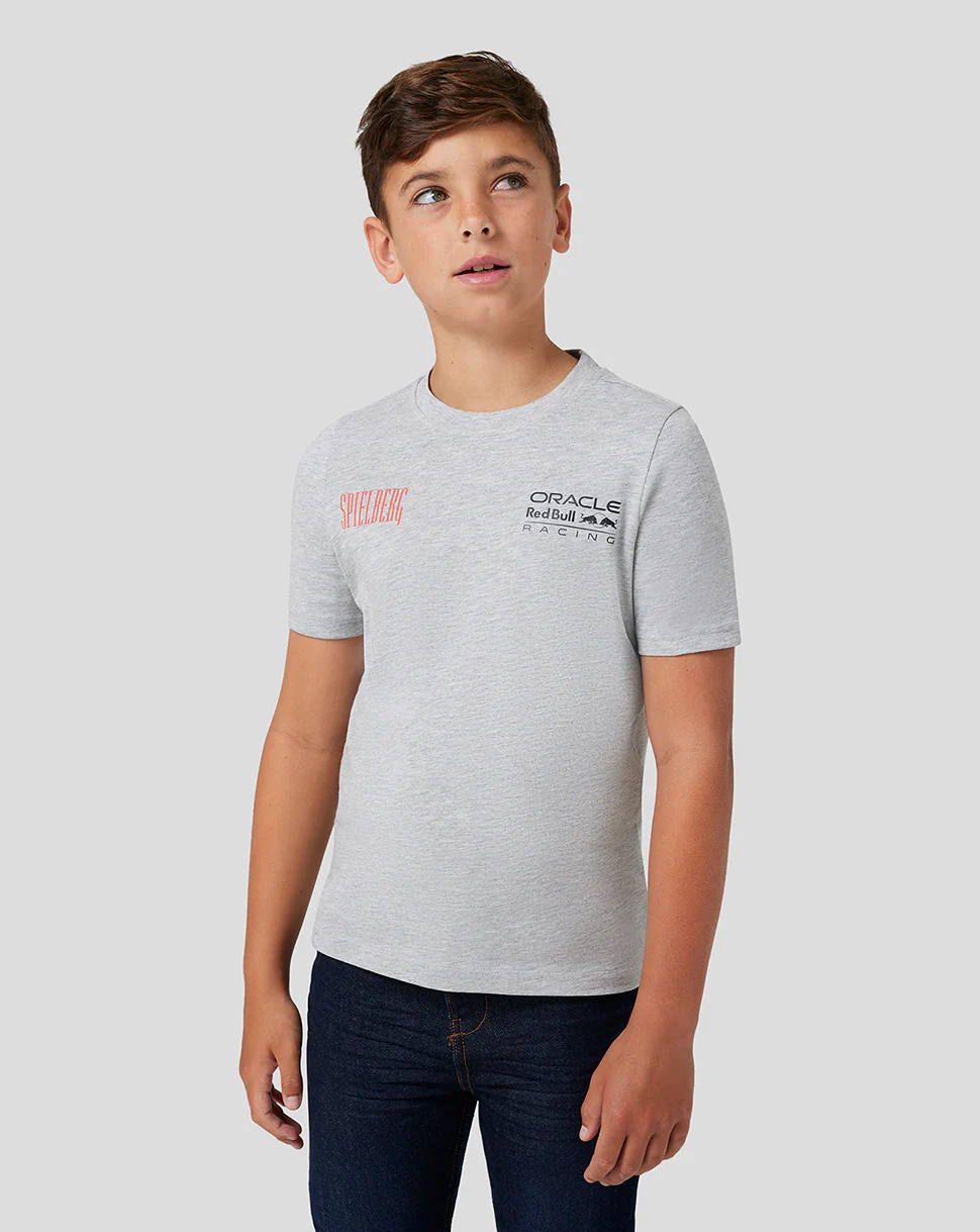 Red Bull Racing Junior Spielberg Short Sleeve T-Shirt - Grey Marl - Image 8