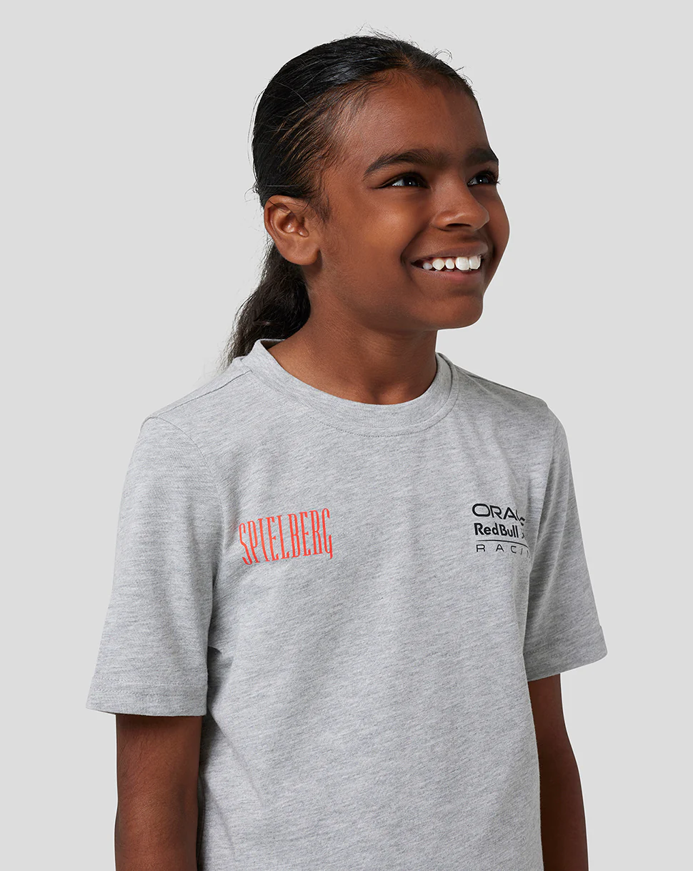 Red Bull Racing Junior Spielberg Short Sleeve T-Shirt - Grey Marl - Image 9