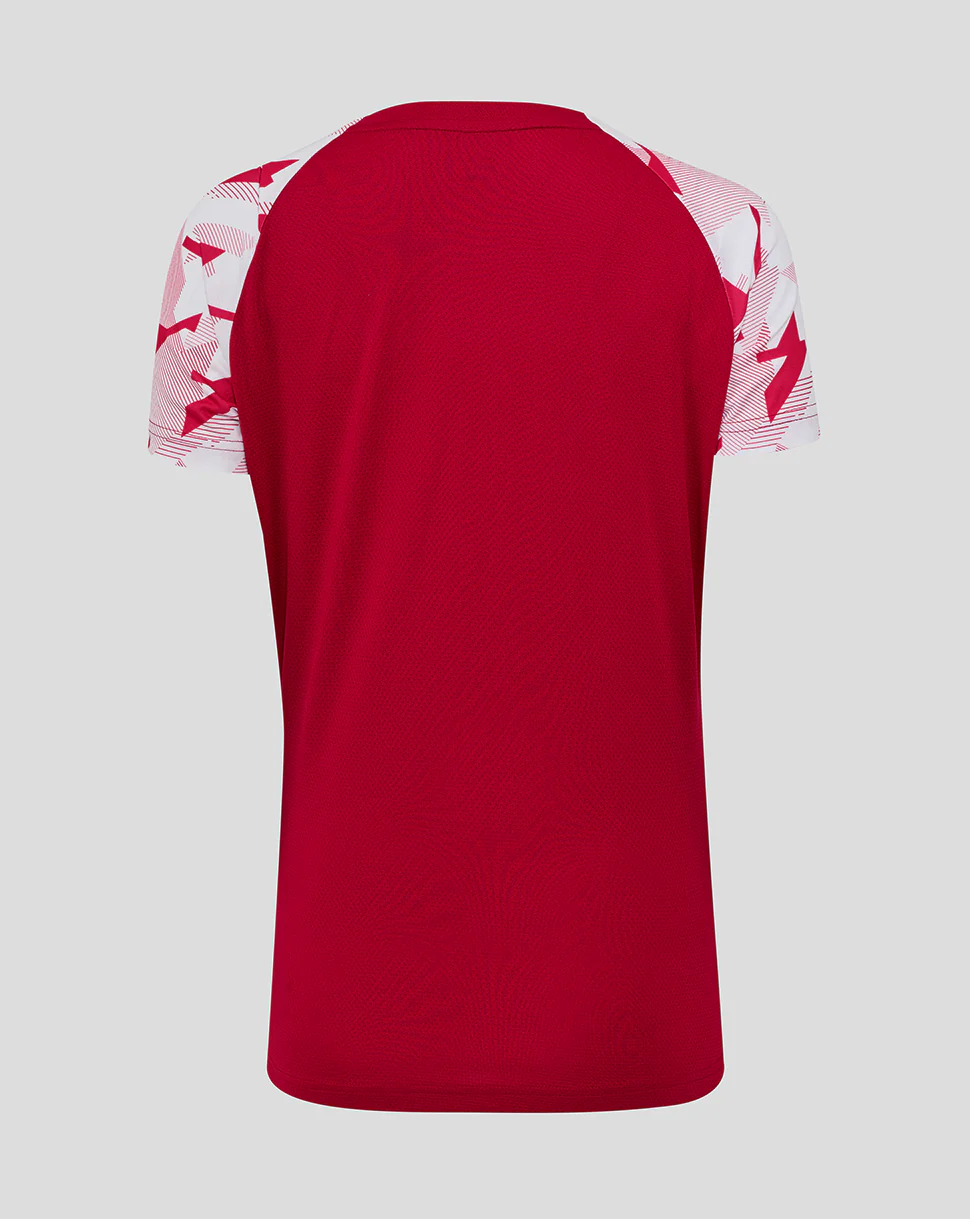 England Rugby Red Roses Pre Match Short Sleeve T Shirt O2 – Women's Fit - Image 2